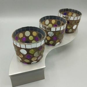 PARTYLITE Miranova Tealight Trio Centrepiece P90794 Boxed